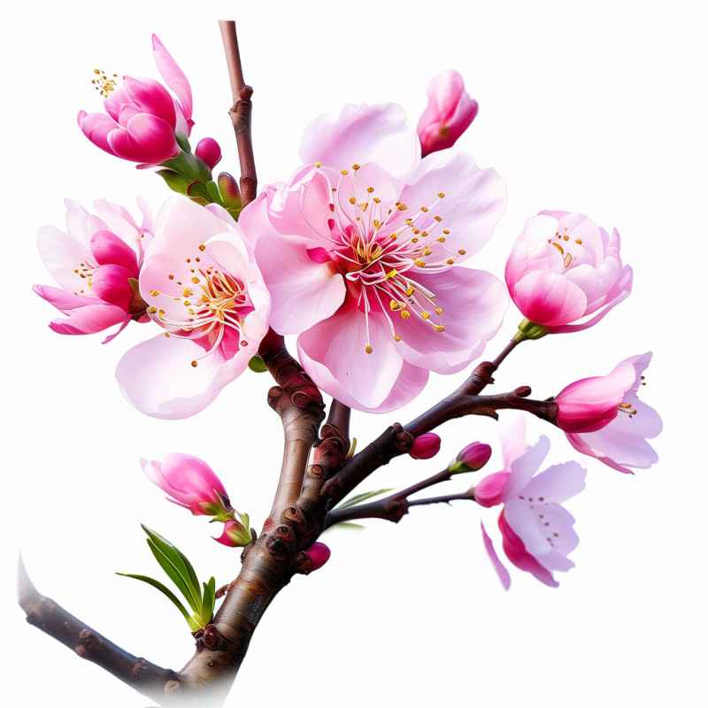 春季桃花元素插画 8