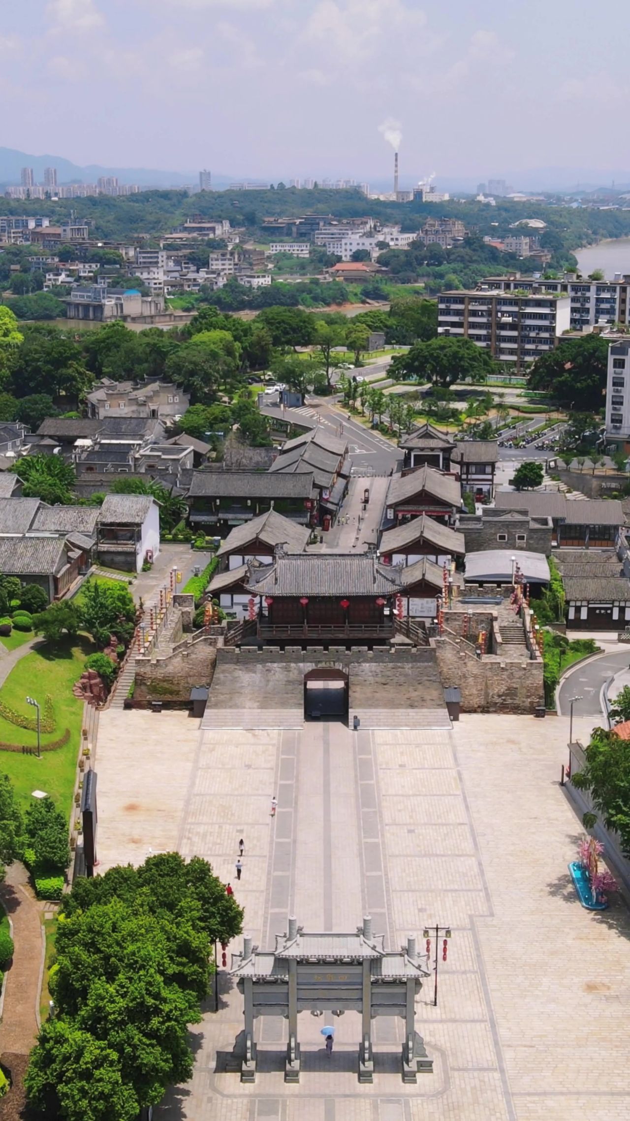 江西赣州江南宋城竖屏航拍