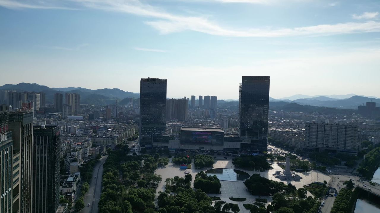 航拍江西萍乡润达国际广场