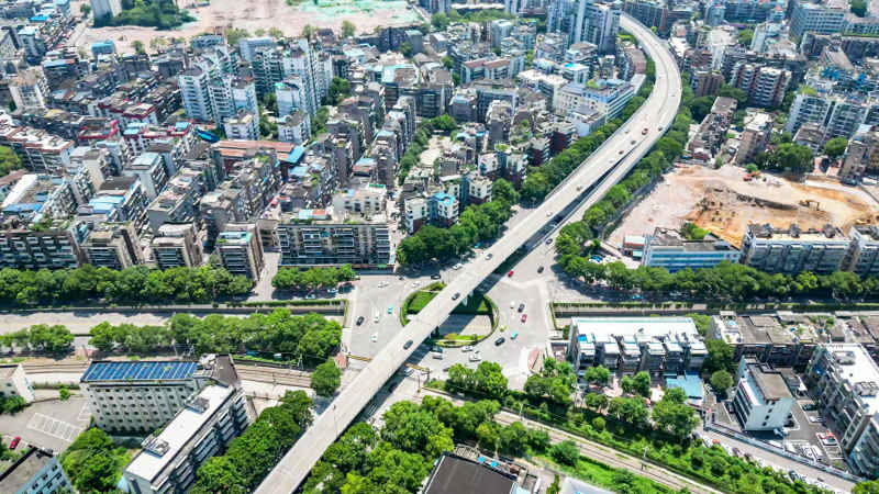 湖北宜昌城市风光航拍摄影图