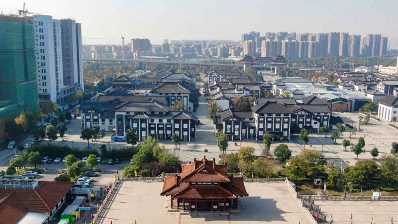 湖南湘潭城市风光航拍摄影图