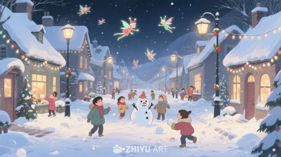 冬日雪景中的欢乐时光 25