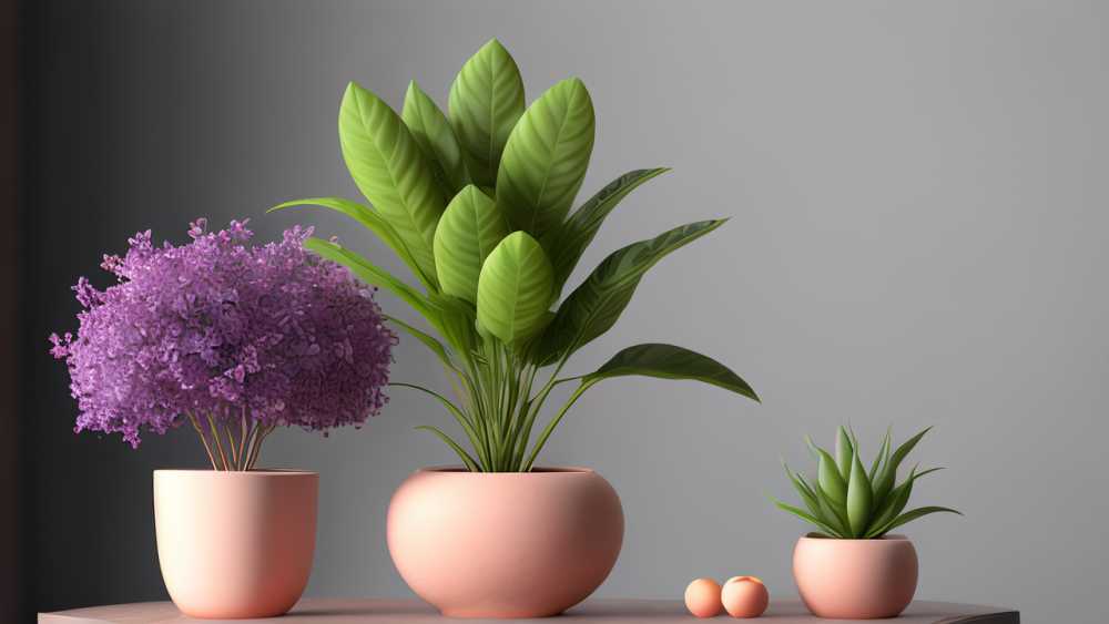绿植花瓶摆放场景