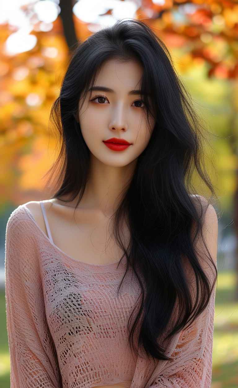 秋天下宽松美女 6