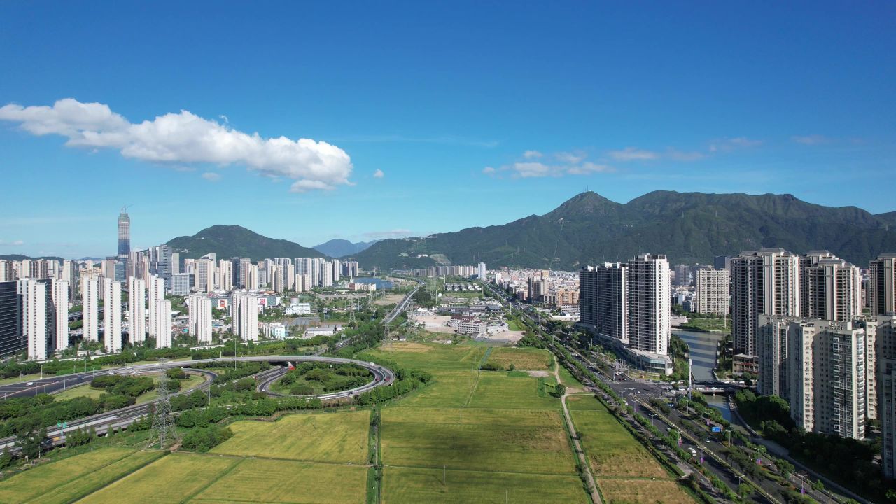 浙江温州城市风光航拍