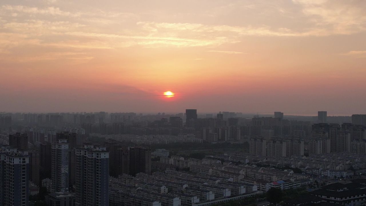 江苏宿迁城市风光地标建筑航拍 