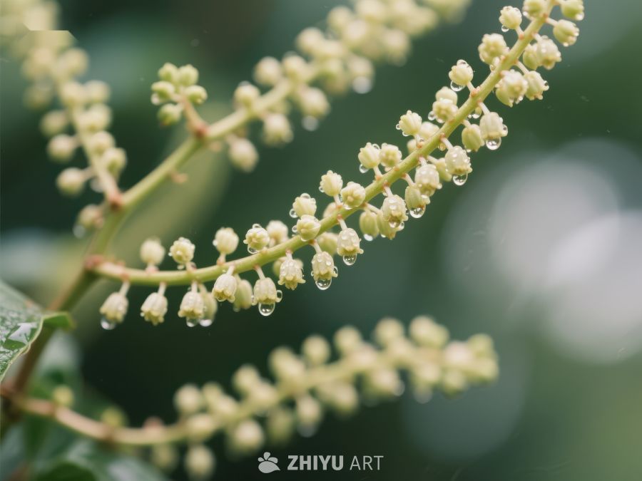 雨后枝头的嫩绿花蕾 682