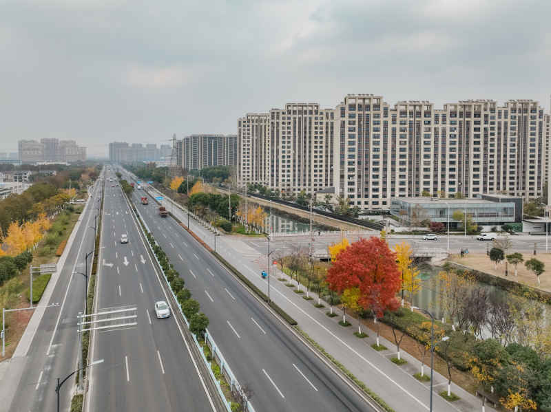 昆山道路上的秋冬景色 4