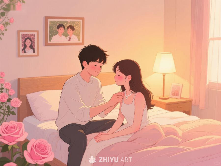 温馨卧室中的亲密互动 793