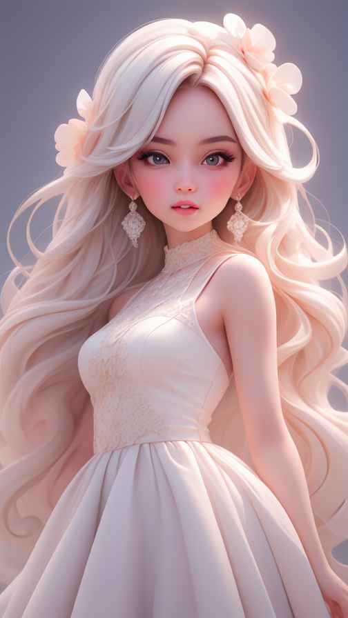 可爱粉色女孩
