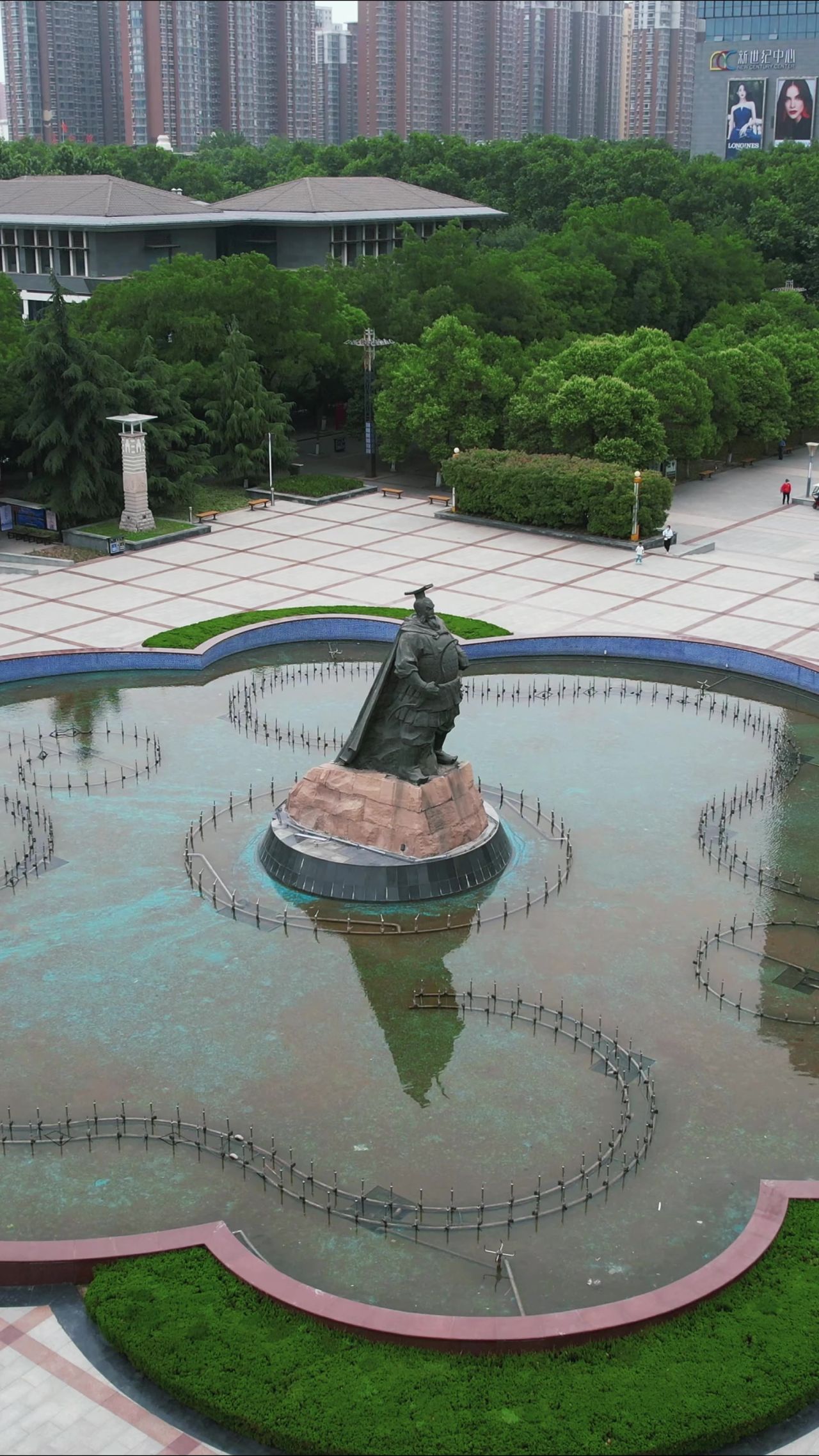河北邯郸城市风光竖屏航拍 
