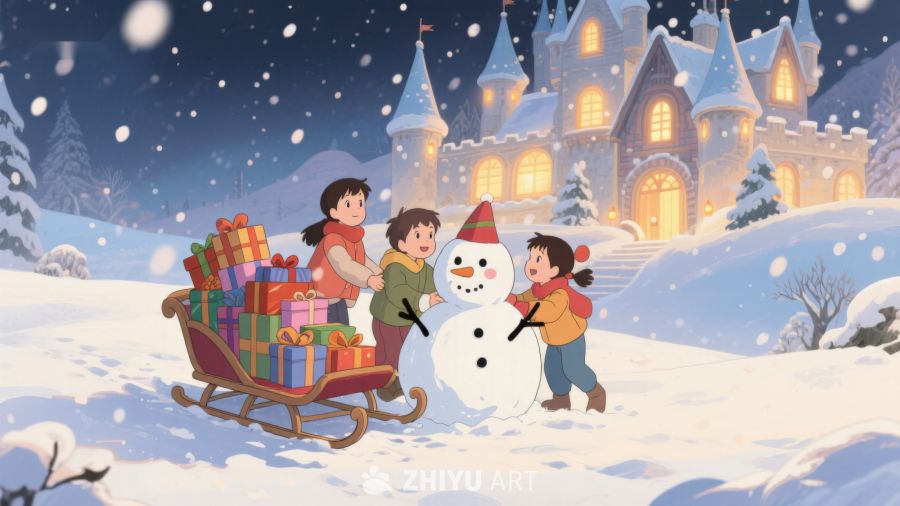 冬夜雪地里的欢乐时光 101