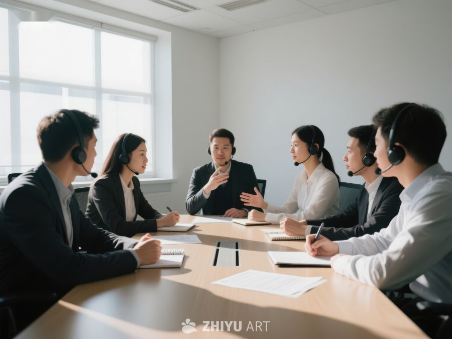 团队会议中的客服人员 357
