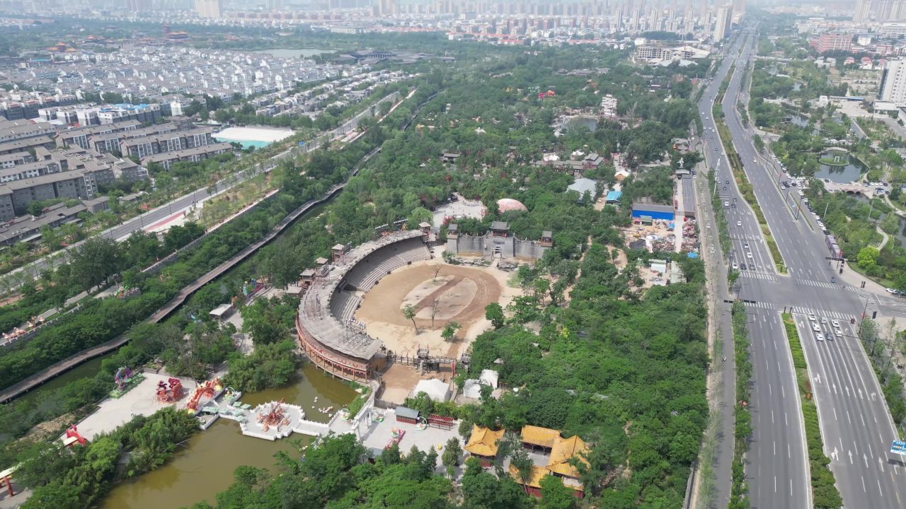 河南开封万岁山4A景区航拍