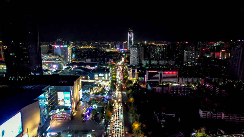 昆明夜景灯光交通