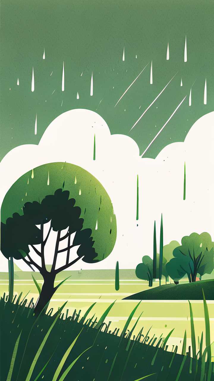 谷雨插画小草