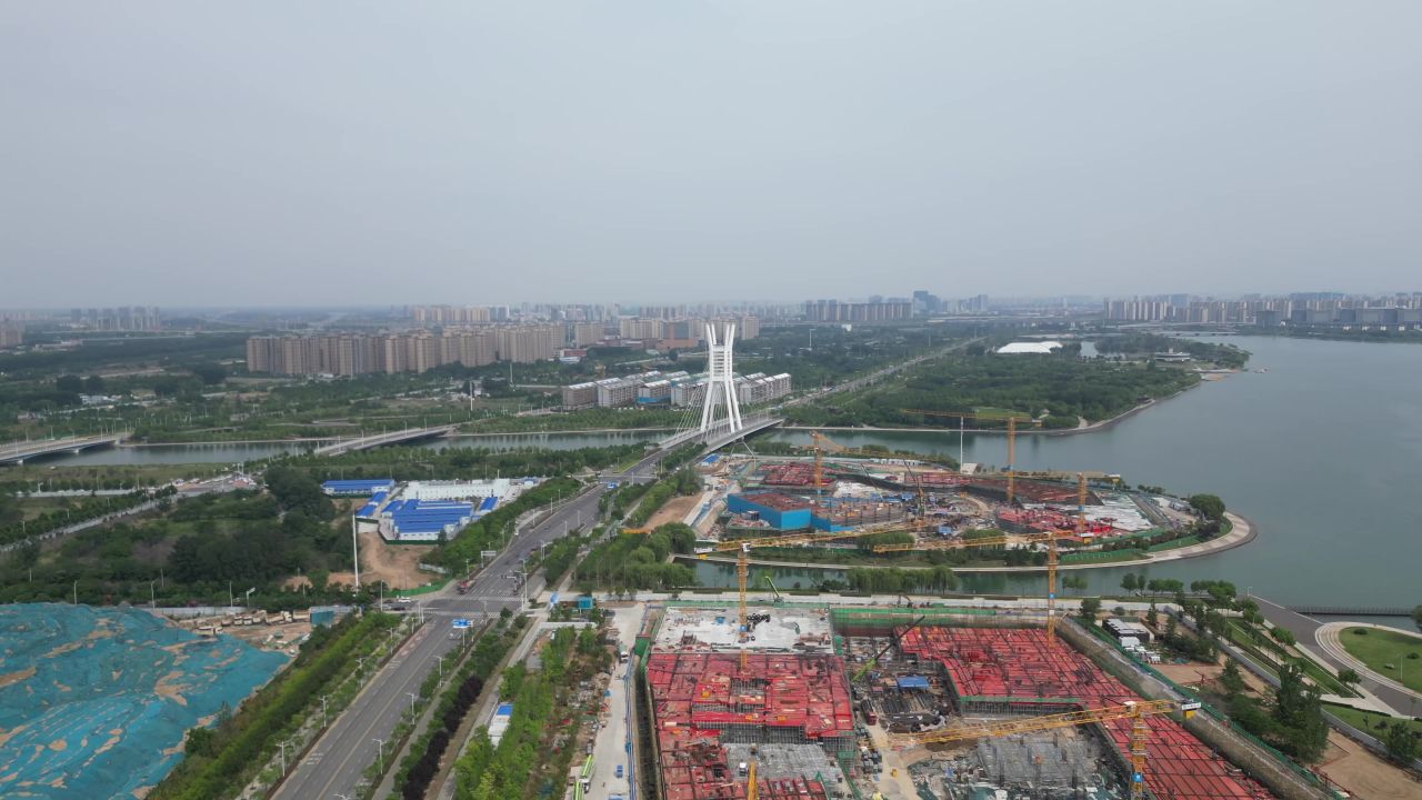 河南郑州城市风光航拍