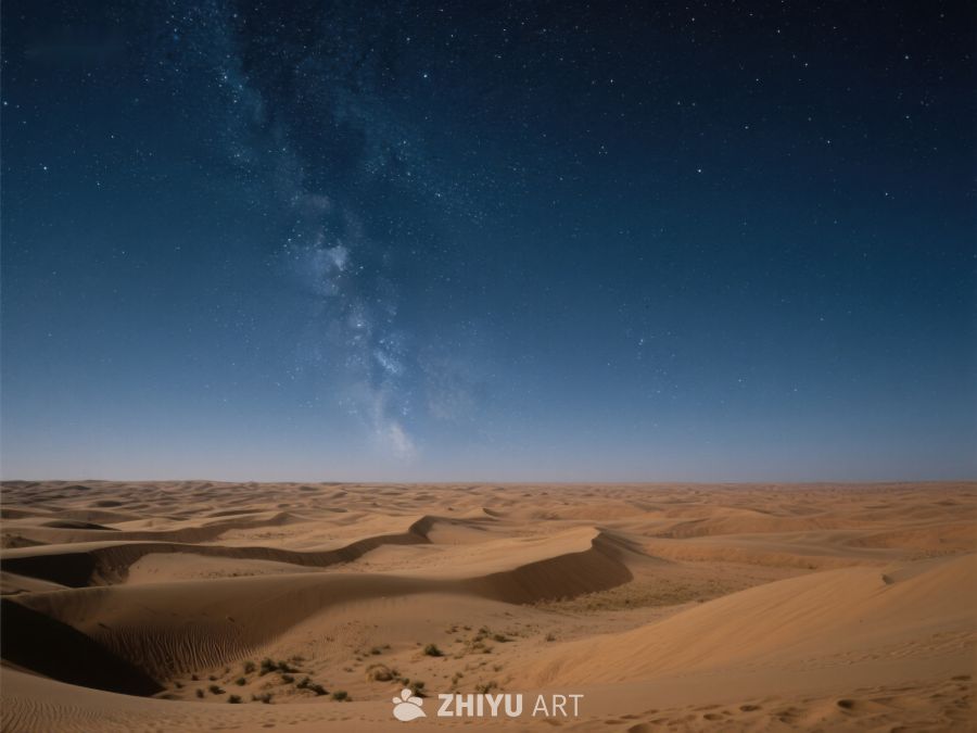 沙漠夜景：星空下的沙丘 88