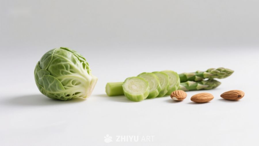 蔬菜与坚果静物摆拍
