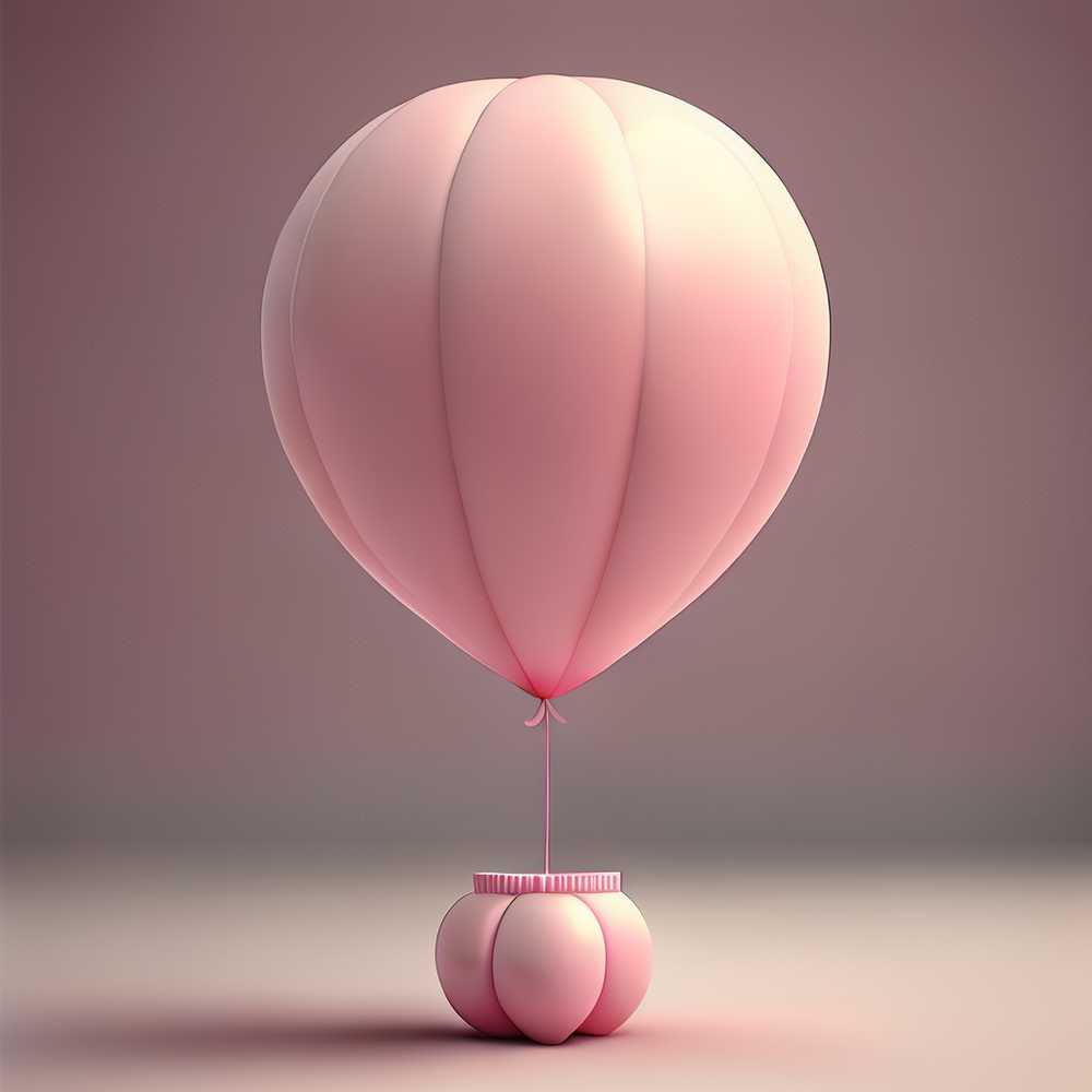 3D粉红色气球唯美