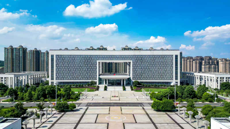 江西吉安城市风光旅游景区航拍图
