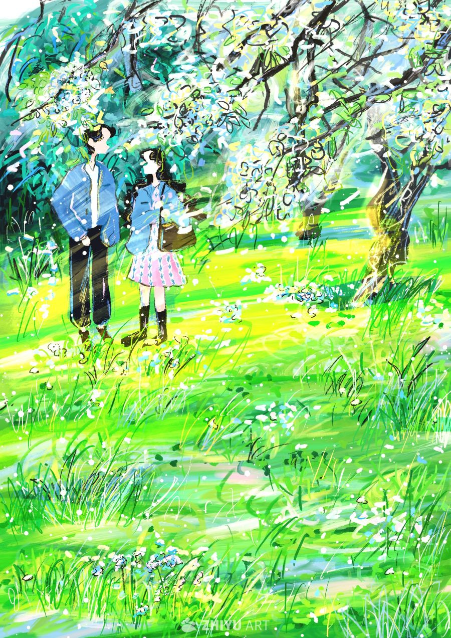 原创治愈插画作品素材四季节气节日自然 8