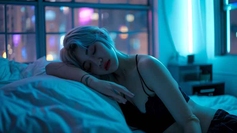 不同的睡姿的美女摄影图 66