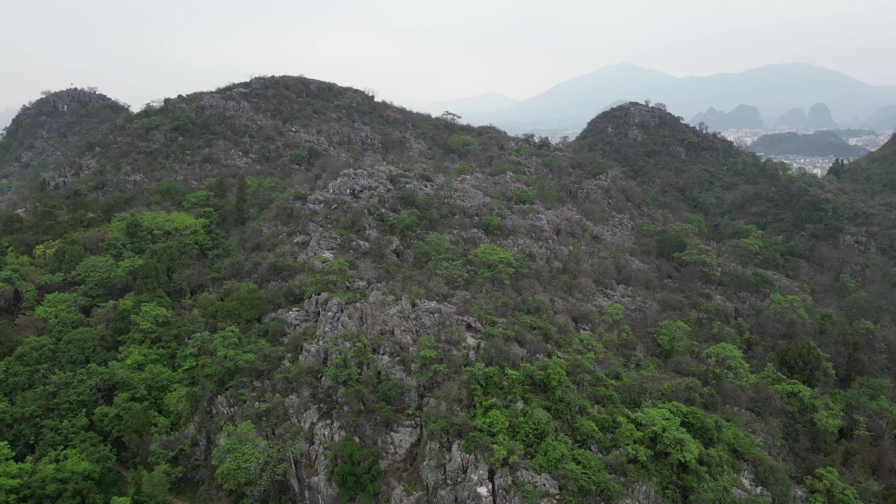 广西桂林山水风光航拍 